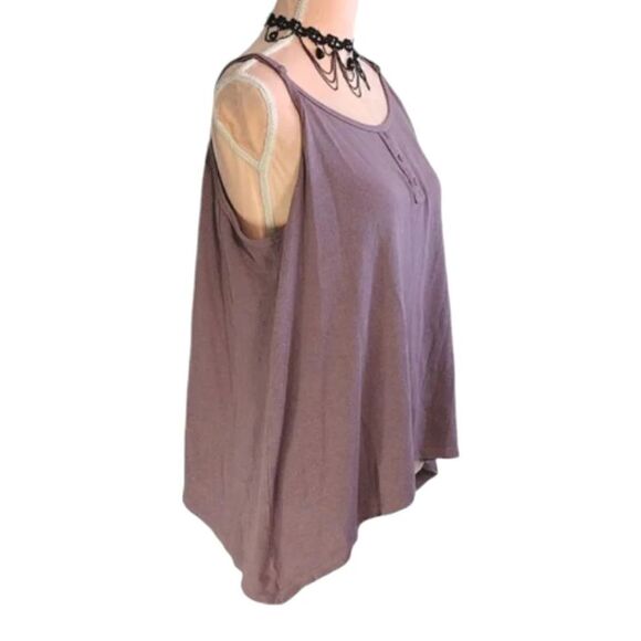 Torrid Lounge VTG Y2K Purple Knit Sharkbite Sleep Tank Top Plussize 2X - Picture 5 of 13